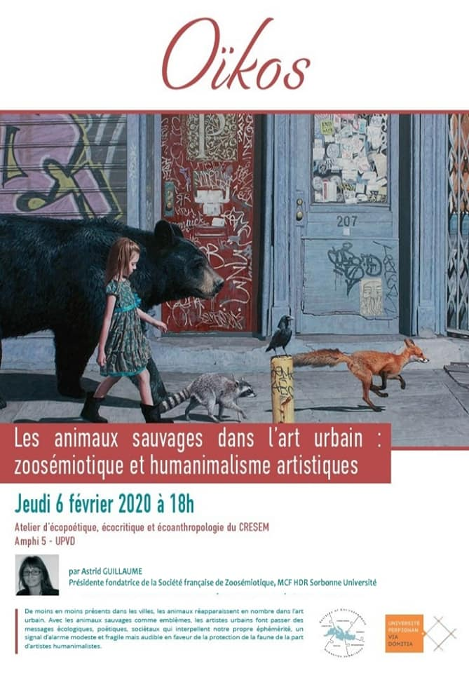 (6 février – Conférence) Les animaux sauvages dans l’art urbain (Université de Perpignan)